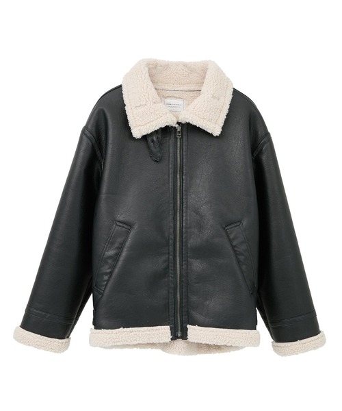 ボアフェイクレザーブルゾン（その他アウター）｜AMERICAN HOLIC