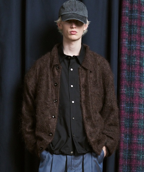 UNISEX》KID MOHAIR Shirt Cardigan/キッドモヘアシャツカーディガン