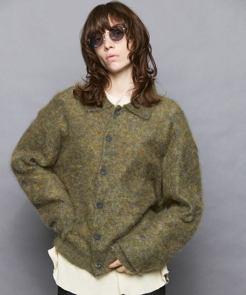 UNISEX》KID MOHAIR Shirt Cardigan/キッドモヘアシャツカーディガン