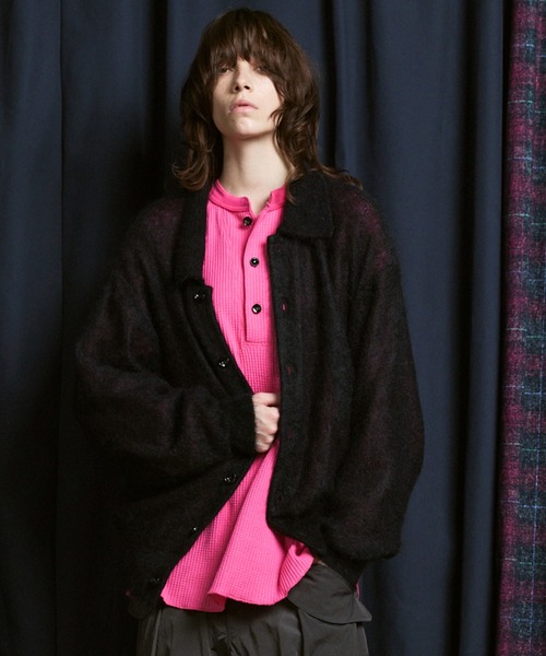 UNISEX》KID MOHAIR Shirt Cardigan/キッドモヘアシャツカーディガン