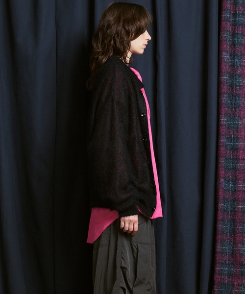 MAISON SPECIAL(メゾンスペシャル)の「《UNISEX》KID MOHAIR Shirt Cardigan/キッドモヘアシャツカーディガン【MAISON SPECIAL/メゾンスペシャル】(カーディガン/ボレロ・メンズ・キャメル/ブラウン/カーキ/ブラック・2/1/0)」の12枚目の写真