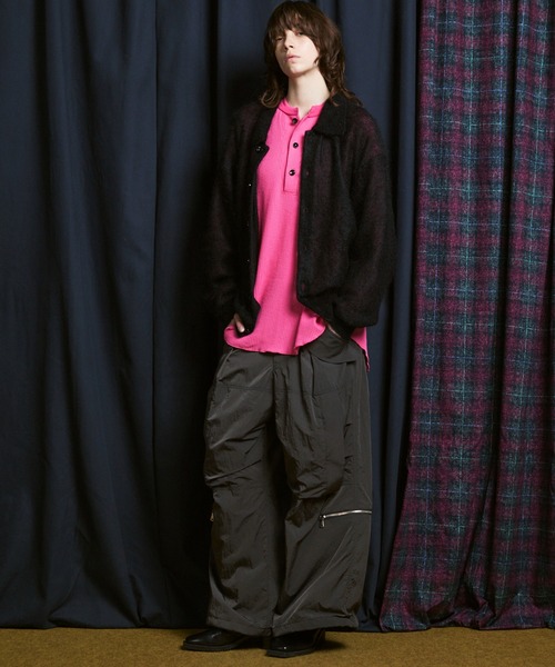 MAISON SPECIAL(メゾンスペシャル)の「《UNISEX》KID MOHAIR Shirt Cardigan/キッドモヘアシャツカーディガン【MAISON SPECIAL/メゾンスペシャル】(カーディガン/ボレロ・メンズ・キャメル/ブラウン/カーキ/ブラック・2/1/0)」の5枚目の写真