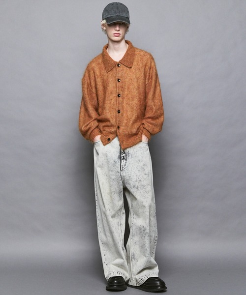 UNISEX》KID MOHAIR Shirt Cardigan/キッドモヘアシャツカーディガン