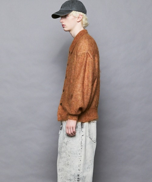 UNISEX》KID MOHAIR Shirt Cardigan/キッドモヘアシャツカーディガン