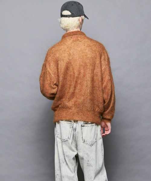 MAISON SPECIAL(メゾンスペシャル)の「《UNISEX》KID MOHAIR Shirt Cardigan/キッドモヘアシャツカーディガン【MAISON SPECIAL/メゾンスペシャル】(カーディガン/ボレロ・メンズ・キャメル/ブラウン/カーキ/ブラック・2/1/0)」の22枚目の写真