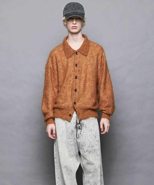 MAISON SPECIAL(メゾンスペシャル)の「《UNISEX》KID MOHAIR Shirt Cardigan/キッドモヘアシャツカーディガン【MAISON SPECIAL/メゾンスペシャル】(カーディガン/ボレロ・メンズ・キャメル/ブラウン/カーキ/ブラック・2/1/0)」の20枚目の写真