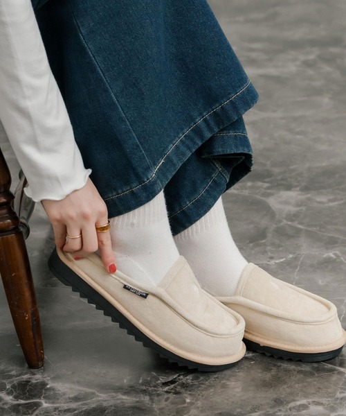 Rocky Monroe(ロッキーモンロー)の「U.S.POLO ASSN. ユーエスポロアッスン ボアライニングスライド スリッポン/ワンポイントロゴモカシンシューズ(スリッポン・メンズ・ベージュ/ブラック・27cm/28cm/26cm/25cm/24cm/23cm)」の14枚目の写真