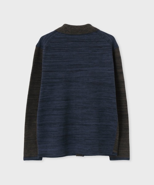 美品★Paul Smith BLACK 異素材ボタン カーディガン 薄手 ウール カーディガン | Paul Smith (Men)/ポール・スミス | 三越伊勢丹