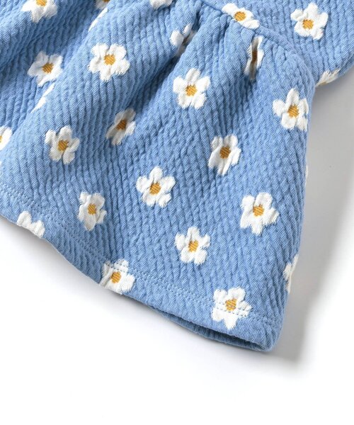 apres les cours（アプレレクール）の「【ジュニア対応】ハート・フラワージャガードビスチェ&フリルショートパンツセット（セットアップ・キッズ・レッド/アイボリー/サックスブルー・90/100/110/120/130/140）」の16枚目の写真