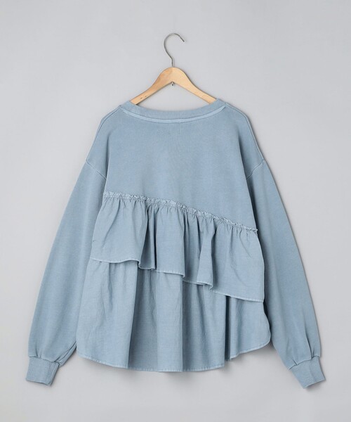 coen（コーエン）の「フリルドッキングピグメント裏毛スウェット（スウェット・レディース・ナチュラル/ブラウン/ダークグレー/コバルトブルー・M/L）」の18枚目の写真