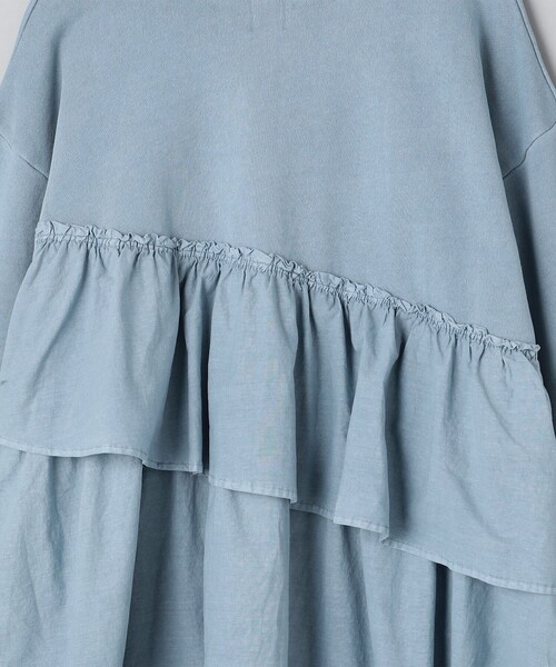 coen（コーエン）の「フリルドッキングピグメント裏毛スウェット（スウェット・レディース・ナチュラル/ブラウン/ダークグレー/コバルトブルー・M/L）」の19枚目の写真