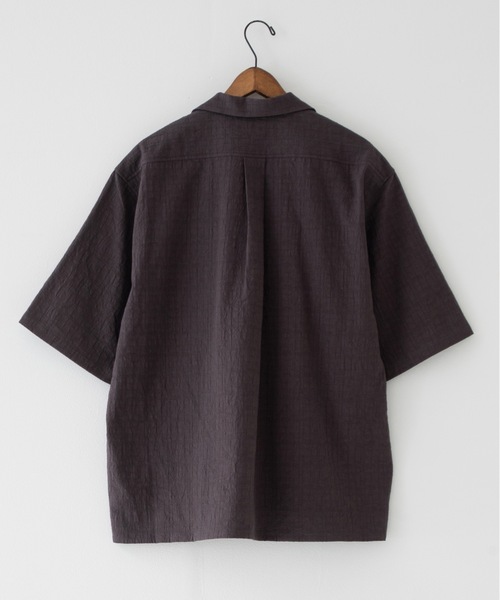 RYU（リュー）の「wrinkled effect open collar shirt（シャツ/ブラウス・メンズ・ダークパープル/スミクロ・1/2/3/4）」の9枚目の写真