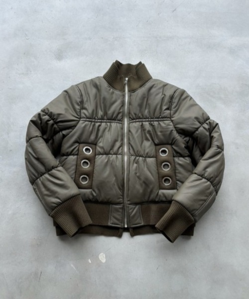 SHAGGIE（シャギー）の「クロップドアイレットパッファージャケット（その他アウター・レディース・ブラック/ブラウン/カーキ・FREE）」の12枚目の写真