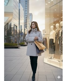 Day and Grade（デイアンドグレイド）の「【ふんわりシャギー素材】スタンドカラーシャギートコート（その他アウター）」