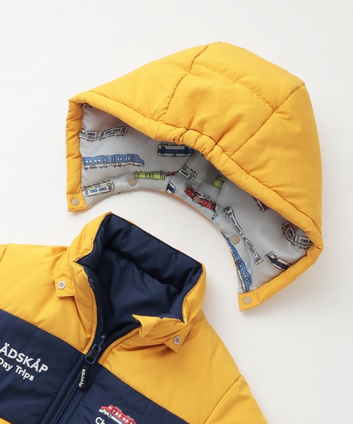 kladskap（クレードスコープ）の「電車リバーシブル中わたブルゾン（ブルゾン・キッズ・ライトブルー/マスタード/レッド・90cm/100cm/120cm/110cm/80ｃｍ）」の9枚目の写真