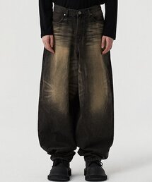 DNSR（ディーエヌエスアール）の「アッサムバギーデニムパンツブラック（デニムパンツ）」