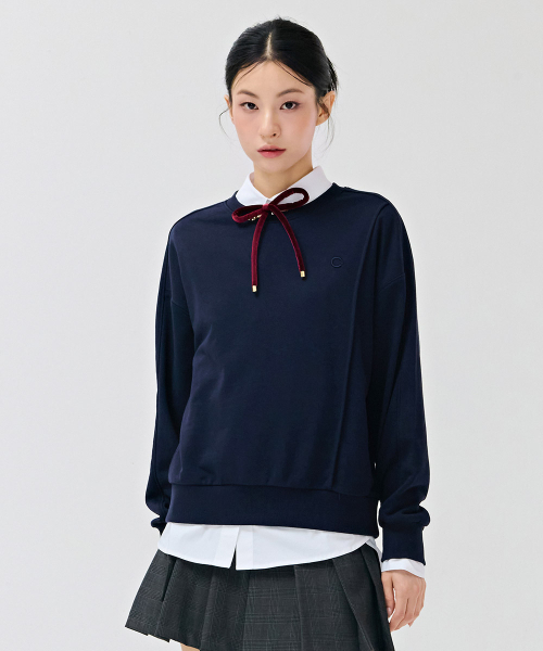 CHASECULT（チェイスカルト）の「レディース 切り替え デザイン スウェットシャツ - ネイビー（スウェット・レディース・ネイビー・90/85）」の5枚目の写真