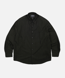 TWO TONE RELAXED SHIRT 002 _ BLACK BROWN