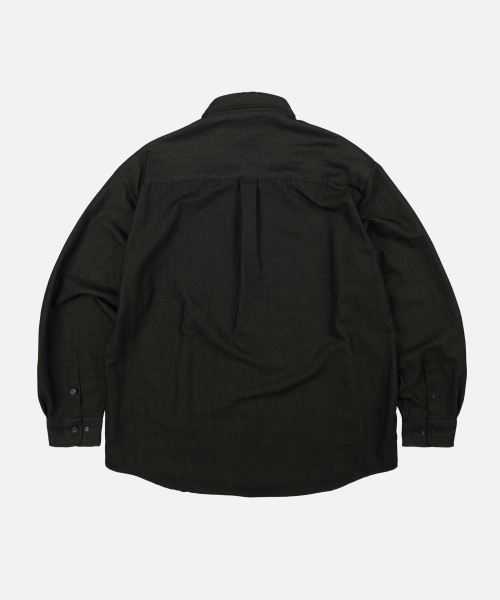 FRIZMWORKS(フリズムワークス)の「TWO TONE RELAXED SHIRT 002 _ BLACK BROWN(シャツ/ブラウス・メンズ・その他・X-LARGE/SMALL/MEDIUM/LARGE)」の2枚目の写真