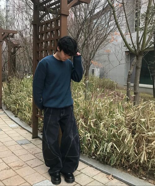 MUSINSA STANDARD（ムシンサスタンダード）の「ミニマルクルーネックニット[ターコイズ]（ニット/セーター・メンズ・その他・SMALL/MEDIUM/LARGE/X-LARGE/XX-LARGE）」の9枚目の写真