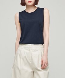 ウィメンズベーシックスリーブレストップ[ダークネイビー]