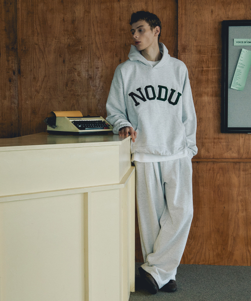 NODU(ノードユー)の「ダーツストリングツータックワイドパンツ【ライトグレー】(スウェットパンツ・メンズ・その他・MEDIUM/LARGE)」の4枚目の写真