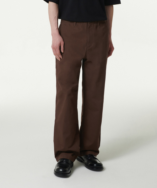 MUSINSA STANDARD（ムシンサスタンダード）の「ワイドチノパンツ [バロックブラウン]（その他パンツ・メンズ・その他・27/28/29/34/32/30/31/33/26/40/38/42/36）」の2枚目の写真