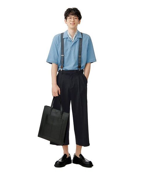 MUSINSA STANDARD（ムシンサスタンダード）の「スーパーワイドヒドゥンバンディングクロップドスラックス[ブラック]（スラックス・メンズ・その他・30/26/27/28/29）」の19枚目の写真