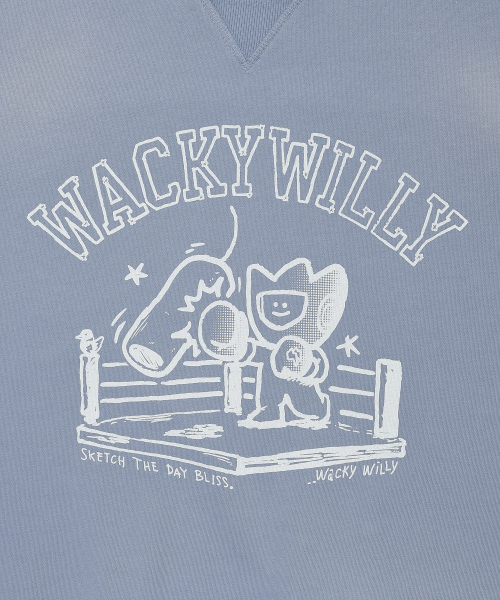 Wacky WiLLy（ワッキーウィリー）の「ウォッシングキキグラフィックスウェットブルー（スウェット・レディース・その他・SMALL/MEDIUM/LARGE/X-LARGE）」の5枚目の写真