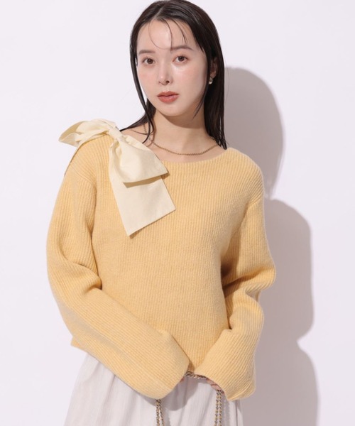 Mystrada アシメリボンニットプルオーバー アシメリボンニットプルオーバー | ニット | Mystrada（マイストラーダ