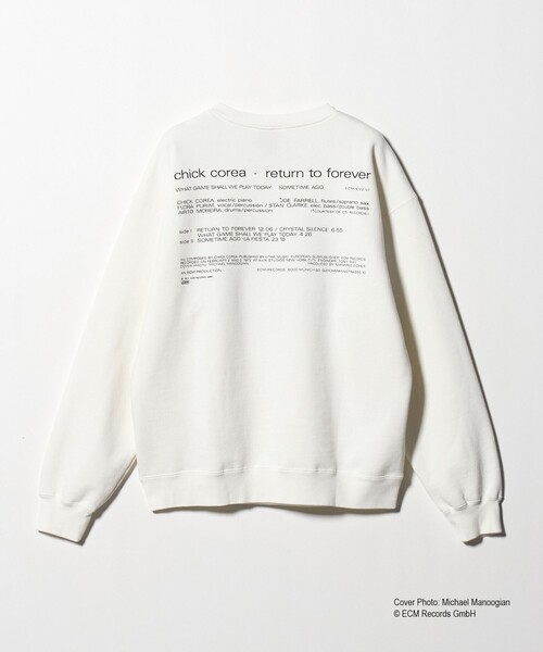 BEAUTY&YOUTH UNITED ARROWS（ビューティーアンドユースユナイテッドアローズ）の「＜ECM × BEAUTY&YOUTH＞Return to Forever プリント スウェット（スウェット・メンズ・ホワイト・XL/L/M）」の2枚目の写真