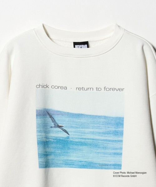 BEAUTY&YOUTH UNITED ARROWS（ビューティーアンドユースユナイテッドアローズ）の「＜ECM × BEAUTY&YOUTH＞Return to Forever プリント スウェット（スウェット・メンズ・ホワイト・XL/L/M）」の3枚目の写真