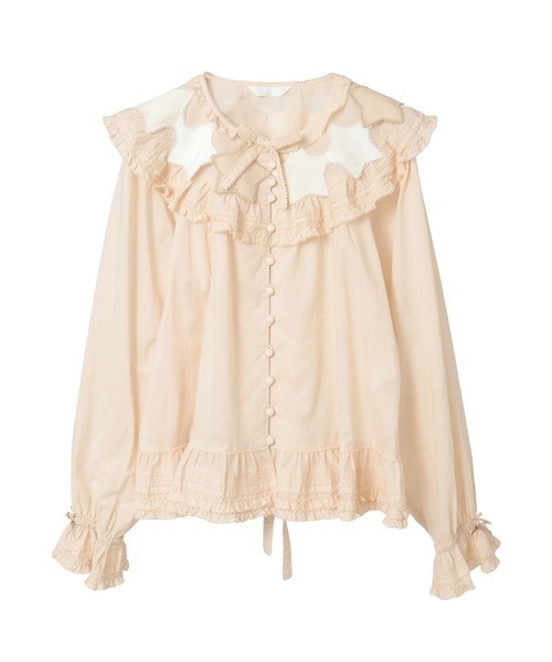 星ワッペン使いブラウス（シャツ/ブラウス）｜PINK HOUSE（ピンク