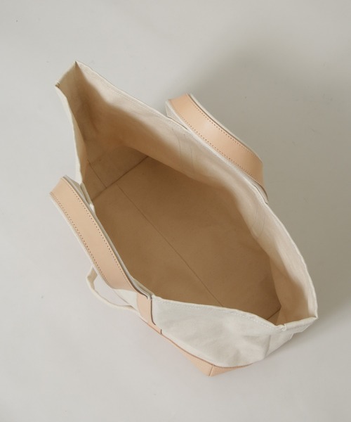 NANO universe（ナノユニバース）の「｢NJ/CLUB｣　キャンバスレザートートバッグ（トートバッグ・メンズ・ブラック/キナリ・FREE）」の3枚目の写真