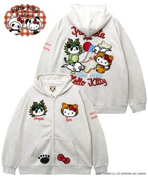 ハローキティコラボ（ハローキティコラボ）の「Hello Kitty×PANDIESTA　なりきり龍虎フルジップパーカー(M2)（パーカー）」