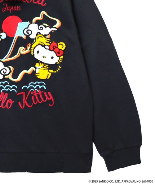ハローキティコラボ（ハローキティコラボ）の「Hello Kitty×PANDIESTA　なりきり龍虎フルジップパーカー(M2)（パーカー・メンズ・ブラック/オートミール・XXL/XL/M/L）」の8枚目の写真