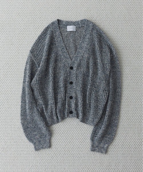 remer（リメール）の「マルチブレンド透かし編みニットカーディガン / multi blend knit cardigan（カーディガン/ボレロ・メンズ・ブラック/ブルー/グレー・X-SMALL/SMALL/MEDIUM/LARGE）」の11枚目の写真