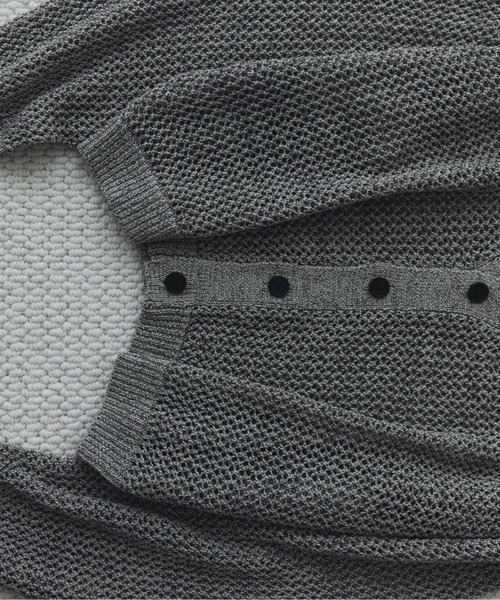 remer（リメール）の「マルチブレンド透かし編みニットカーディガン / multi blend knit cardigan（カーディガン/ボレロ・メンズ・ブラック/ブルー/グレー・X-SMALL/SMALL/MEDIUM/LARGE）」の5枚目の写真