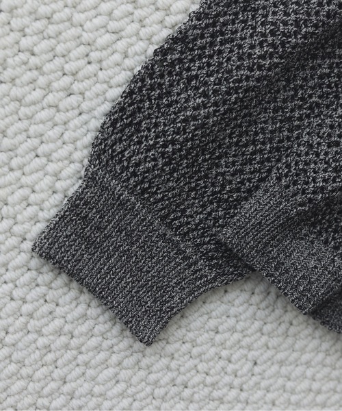 remer（リメール）の「マルチブレンド透かし編みニットカーディガン / multi blend knit cardigan（カーディガン/ボレロ・メンズ・ブラック/ブルー/グレー・X-SMALL/SMALL/MEDIUM/LARGE）」の9枚目の写真