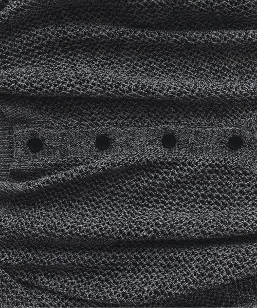 remer（リメール）の「マルチブレンド透かし編みニットカーディガン / multi blend knit cardigan（カーディガン/ボレロ・メンズ・ブラック/ブルー/グレー・X-SMALL/SMALL/MEDIUM/LARGE）」の10枚目の写真