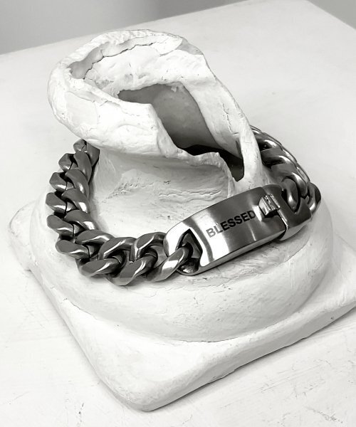 セール】GL_13mm スチールライン カーブチェーン ブレスレット-N