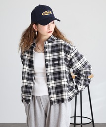 GUESS JEANS 長袖タータンチェックボックスシャツ