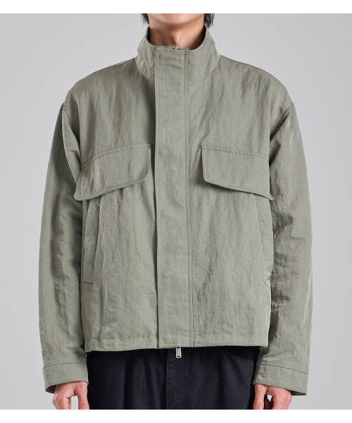 BUTTON SEOUL(ボタンソウル)の「サイレントポケットクロップミリタリーブルゾン(カーキ)(ブルゾン・メンズ・その他・LARGE/X-LARGE/MEDIUM)」の9枚目の写真