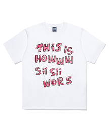 PAGESIISII（ページシシ）の「シシハウプリンティング半袖Tシャツホワイト（Tシャツ/カットソー）」