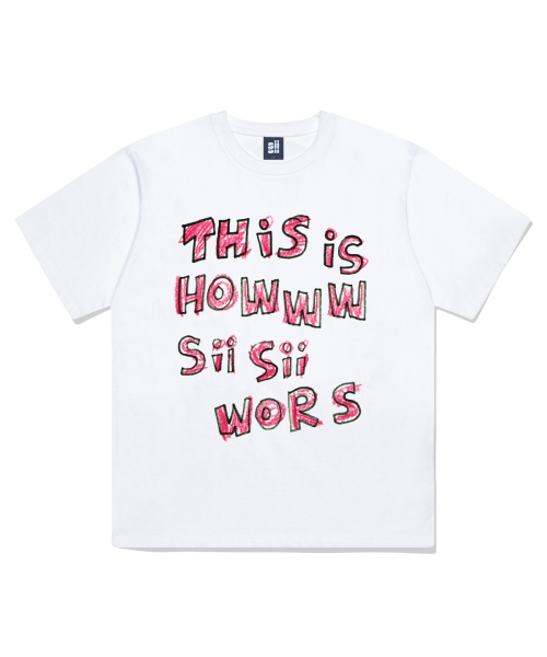 PAGESIISII(ページシシ)の「シシハウプリンティング半袖Tシャツホワイト(Tシャツ/カットソー・レディース・その他・LARGE/MEDIUM/SMALL)」の1枚目の写真