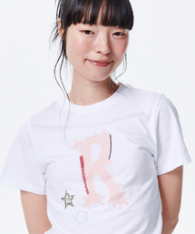 アプリケロゴ H/S Tシャツ [ホワイト]
