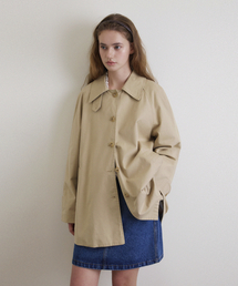 HANE（ハネ）の「Balmacaan Half Trench Coat_Beige（トレンチコート）」