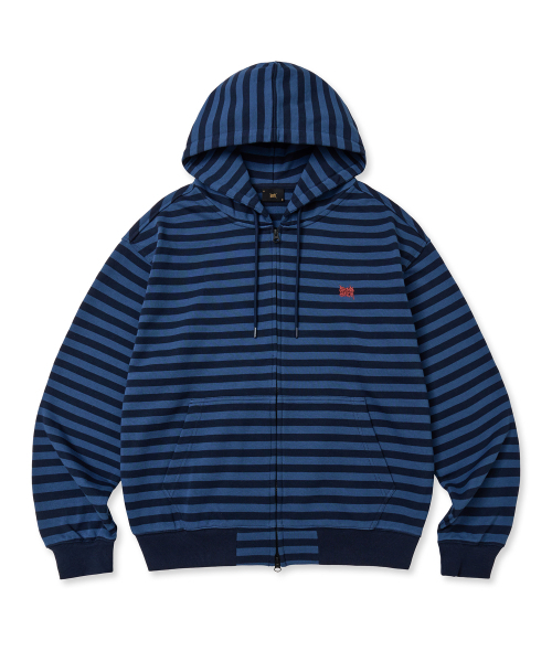 BROWNBREATH(ブラウンブレス)の「TAG STRIPE HOOD ZIP UP - BLUE(パーカー・レディース・その他・SMALL/MEDIUM/LARGE/X-LARGE)」の2枚目の写真