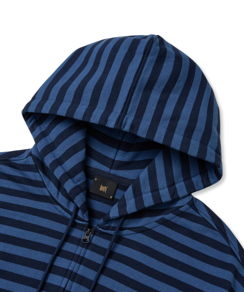 BROWNBREATH(ブラウンブレス)の「TAG STRIPE HOOD ZIP UP - BLUE(パーカー・レディース・その他・SMALL/MEDIUM/LARGE/X-LARGE)」の4枚目の写真