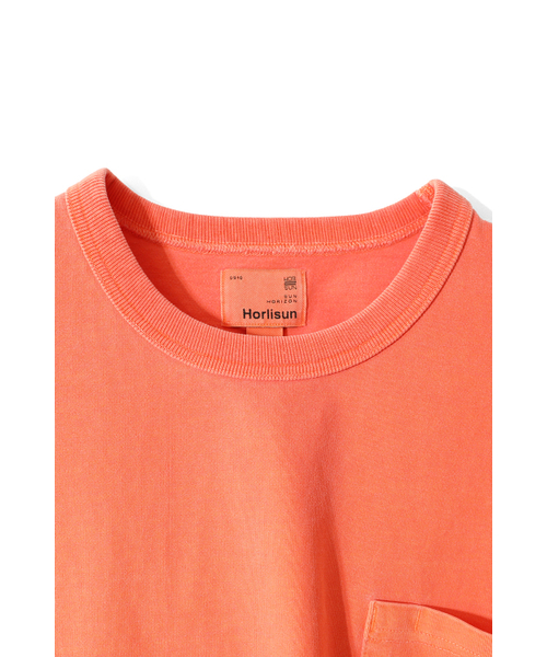 HORLISUN(ホーリーサン)の「Lawrence Garment Dyeing Short T-shirt Orange(Tシャツ/カットソー・レディース・その他・LARGE/MEDIUM/SMALL)」の4枚目の写真